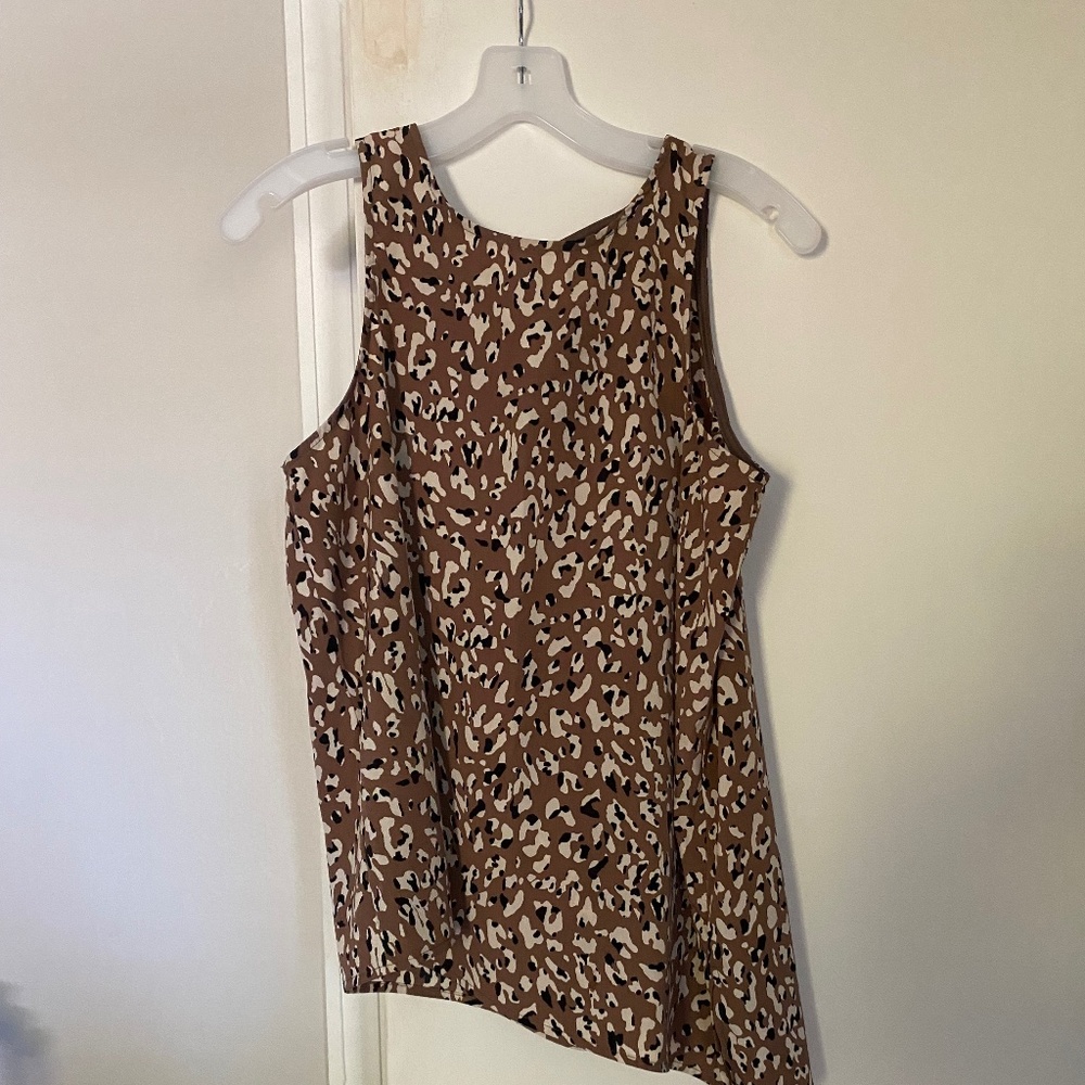 Asymmetrical animal print top